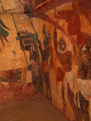 Frescoes from Bonampak, photo taken recently by Mike & Marlene Foster