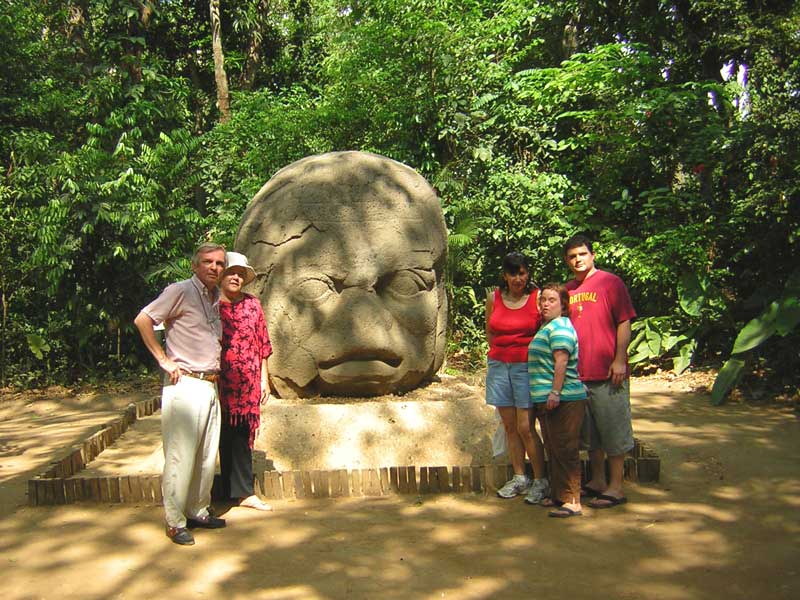 Villahermosa, in the Maxican state of Tabasco ... 3,000 year old Olmec heads