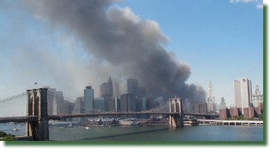 Lower Manhattan on September 11, 2001