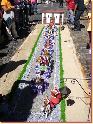 This miniature Easter procession was heading down a carpet ... click to see a large image